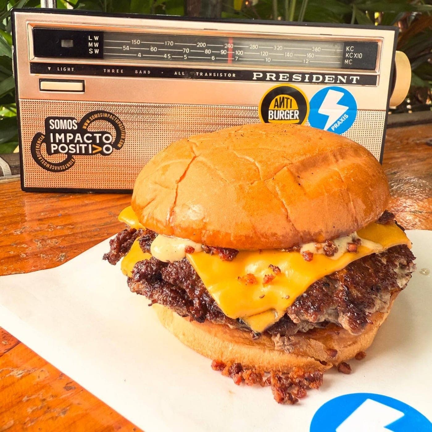 Smash cheeseburger at Anti Burger, Obarrio, Panama City