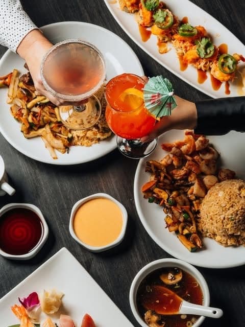 Platos japoneses en Benihana, Obarrio, Ciudad de Panamá