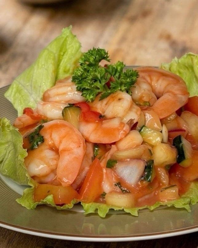 Shrimp salad at Bliss Grill Restaurant, Panama City