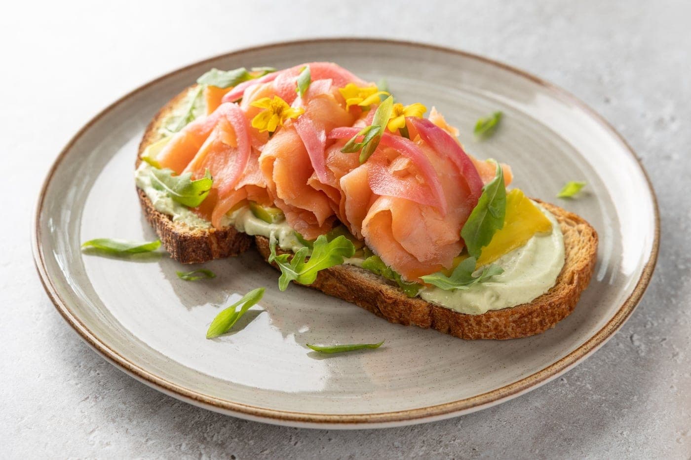 Smoked salmon toast at Casa Madre, Obarrio, Panama City