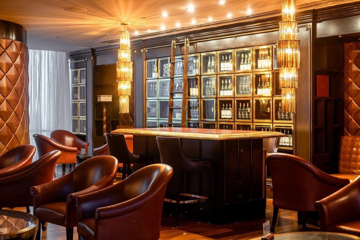 Inside the Cava 15 wine bar at JW Marriott Panama, Punta Pacifica, Panama City