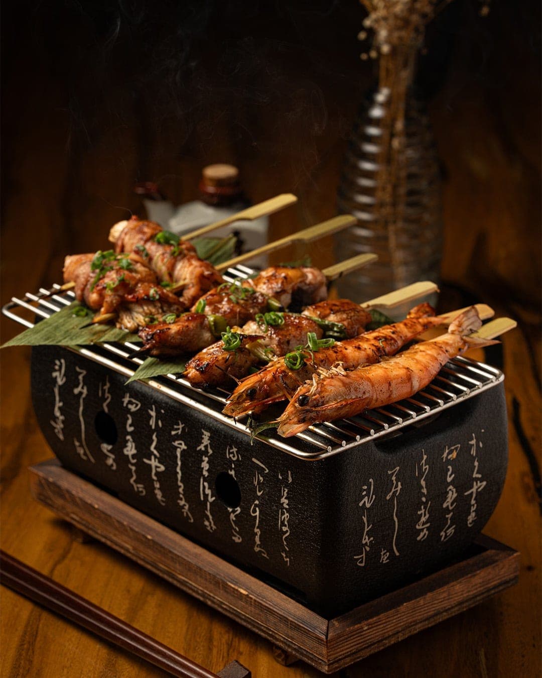 Robata skewers at Chiiro, San Francisco, Panama City