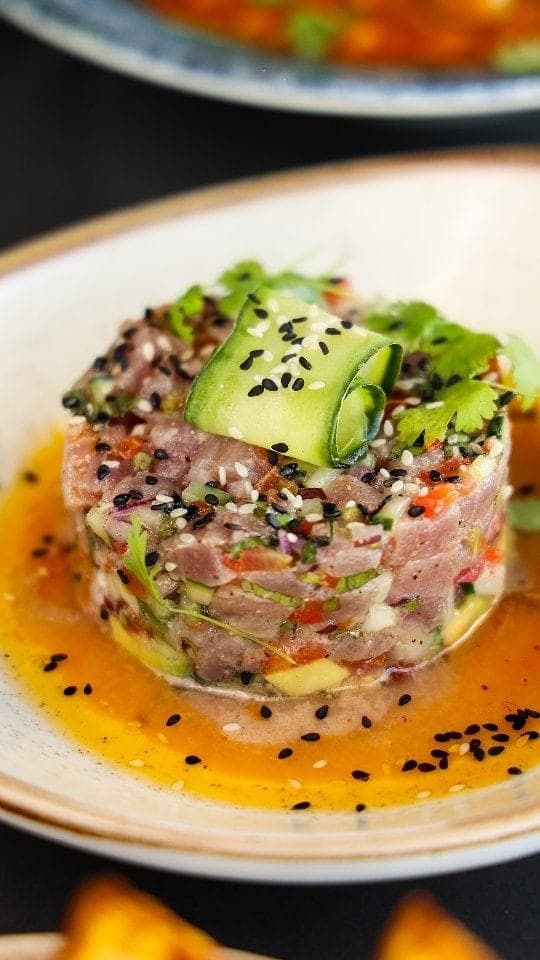 Tuna tartare at Cielo Rooftop Bar, Avenida Balboa, Panama City