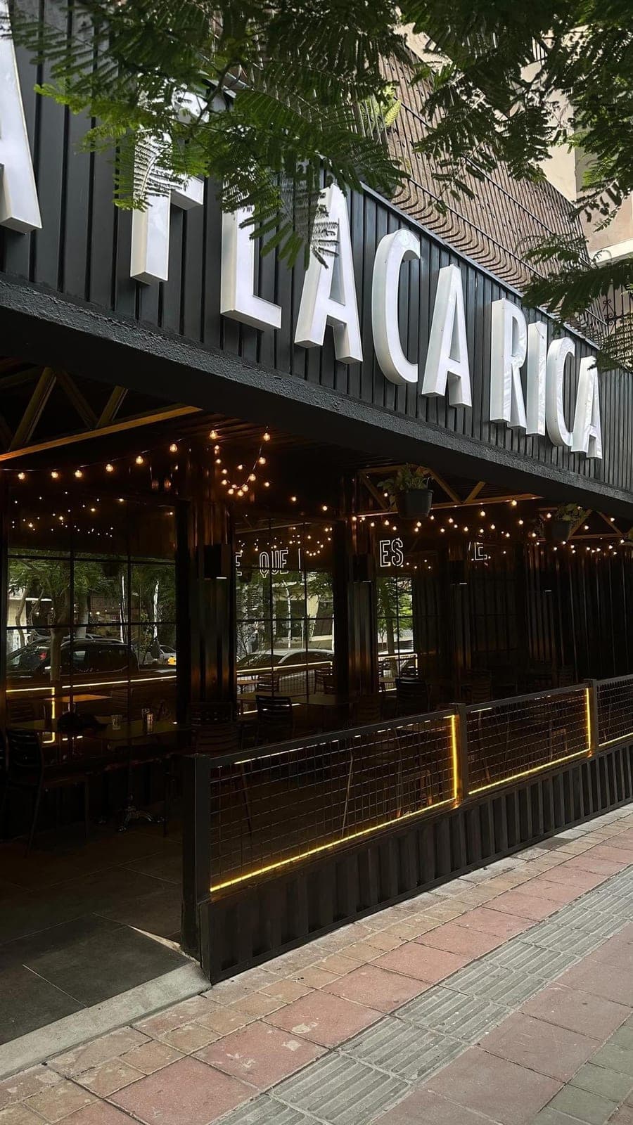Esa Flaca Rica restaurant facade on Via Argentina, El Cangrejo, Panama City