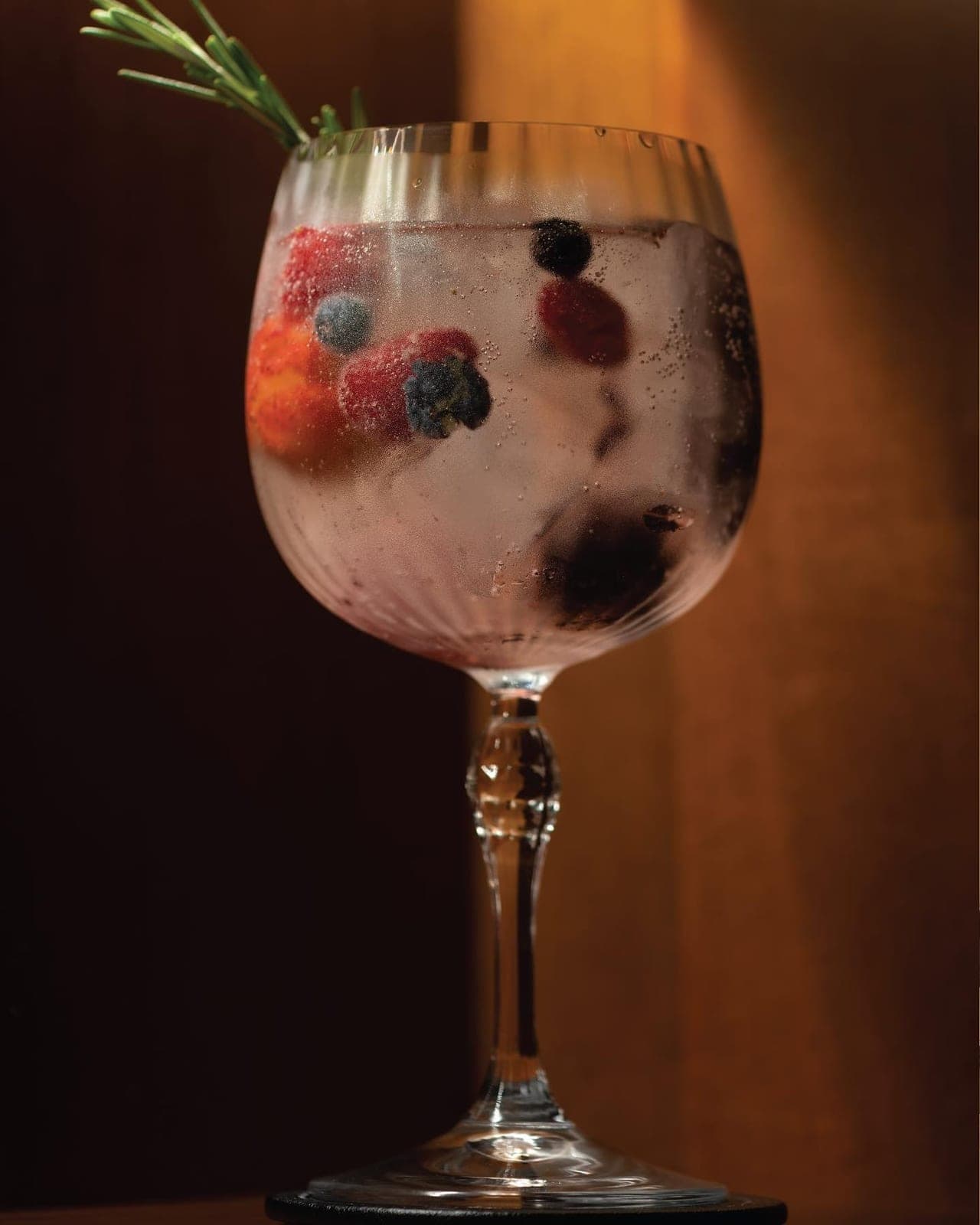 Signature berry and rosemary gin cocktail at Exilio Bar, Hotel La Compania, Casco Viejo, Panama City