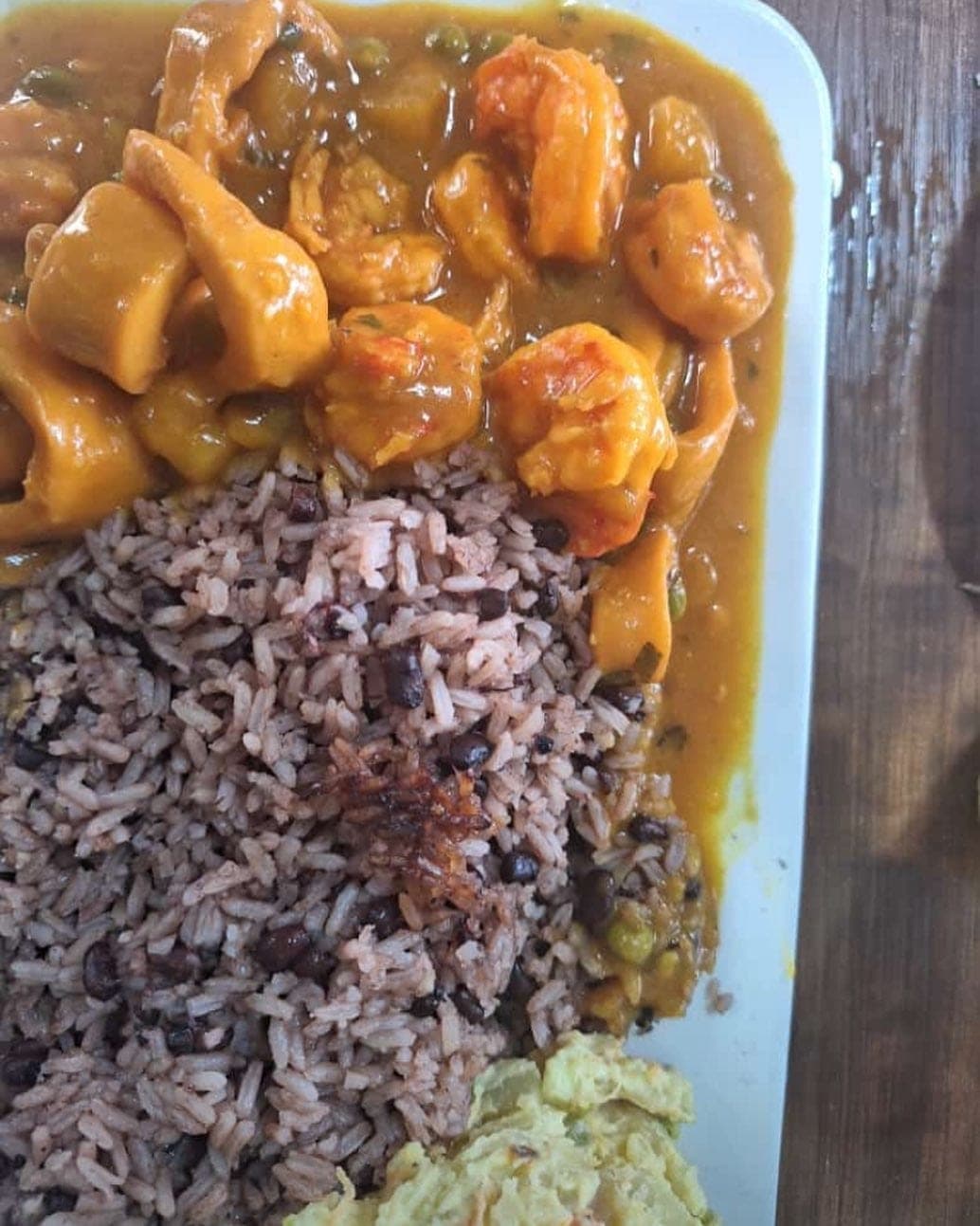 Plato de arroz con mariscos en Fonda Dorita, Calidonia, Ciudad de Panama