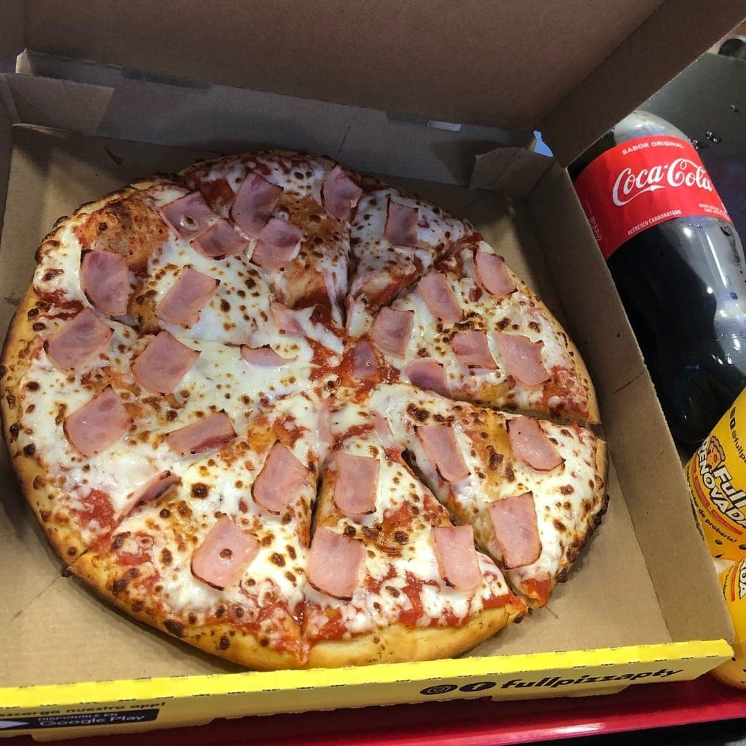 Ham pizza at Full Pizza, Albrook, Panama City