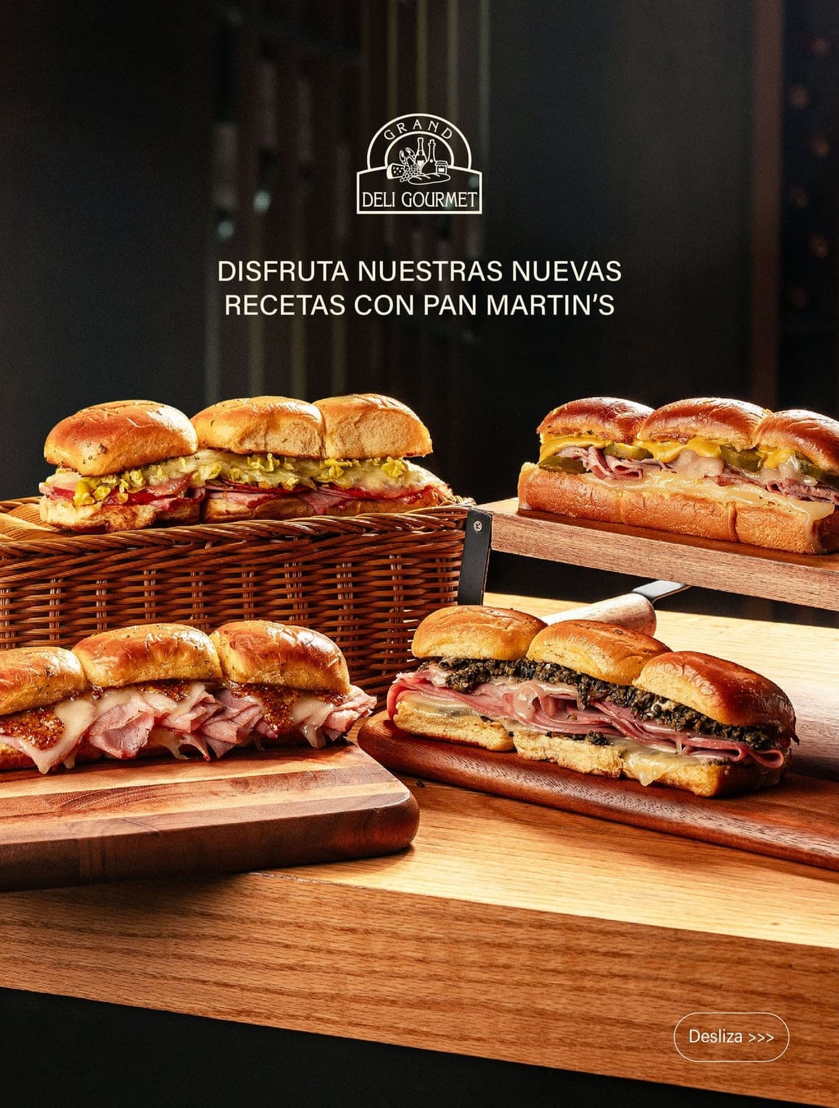 Surtido de sándwiches de delicatessen en Grand Deli Gourmet, Ciudad de Panamá