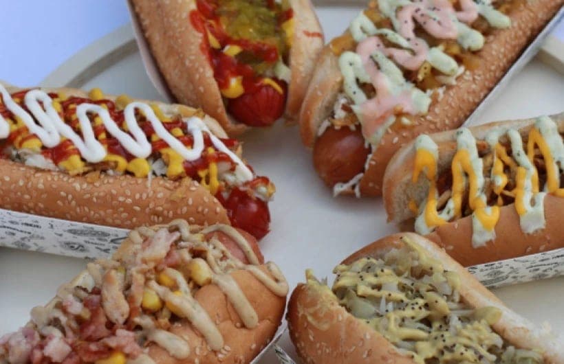 loaded hot dogs at Haffner Terminal Albrook, Panama City