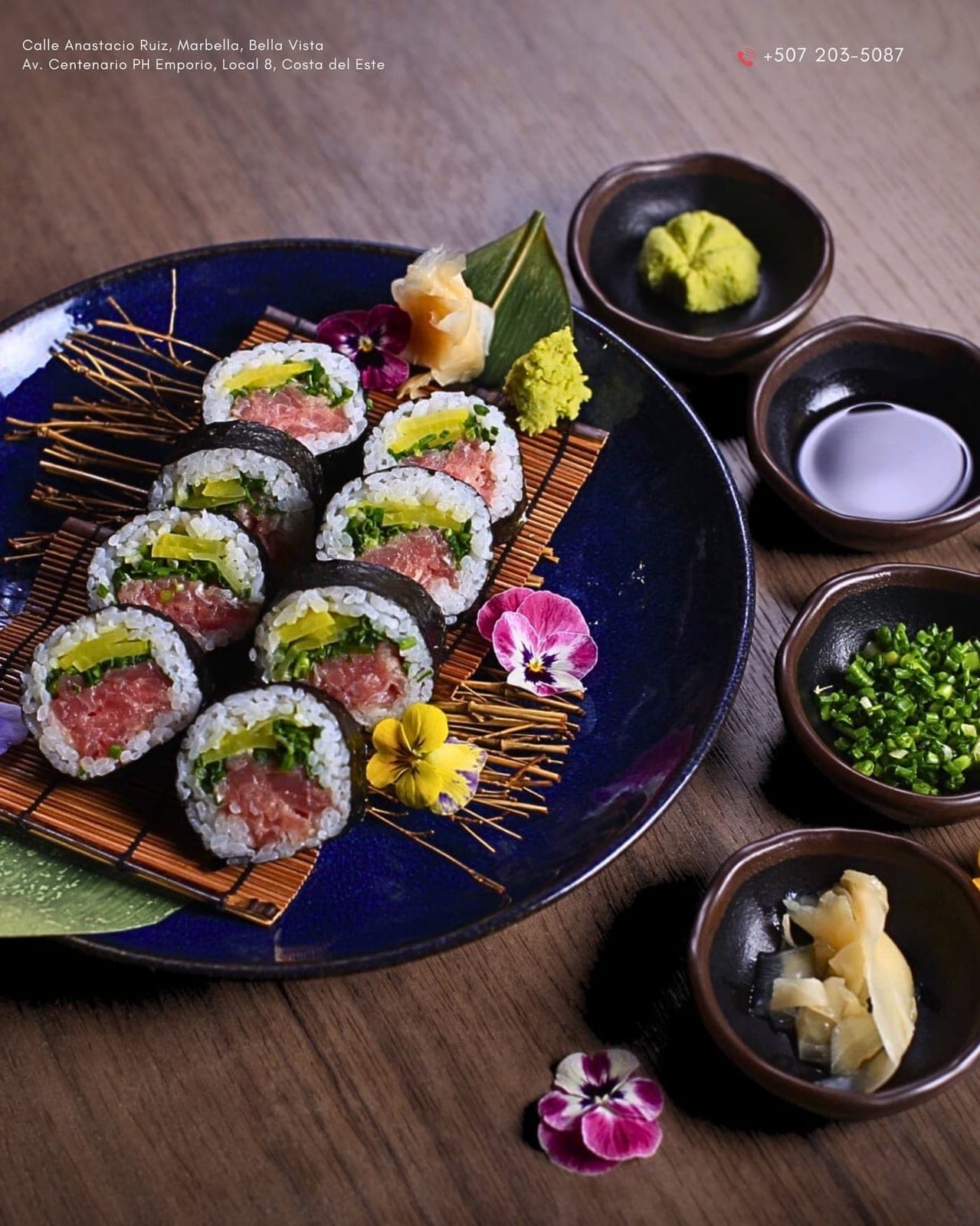 Tuna maki rolls at Hikaru, Costa del Este, Panama City
