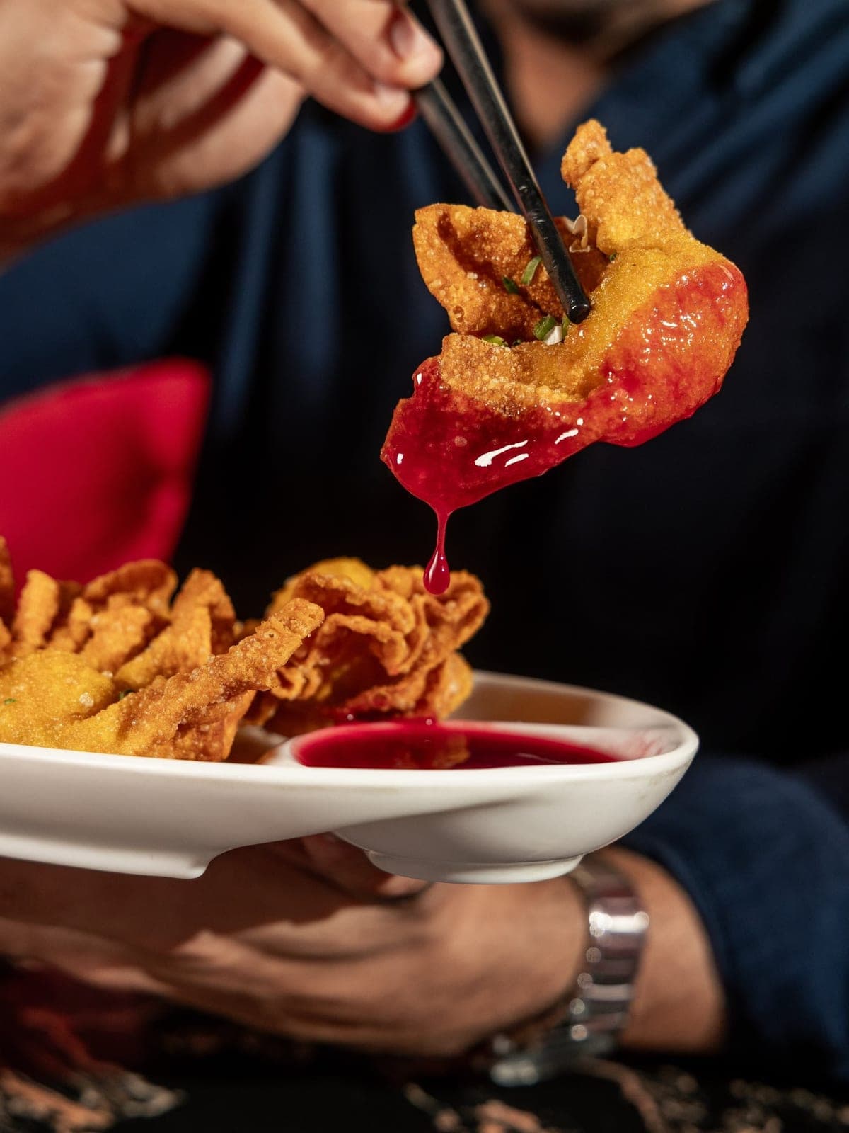 Fried wontons at Jade Garden, Costa del Este, Panama City