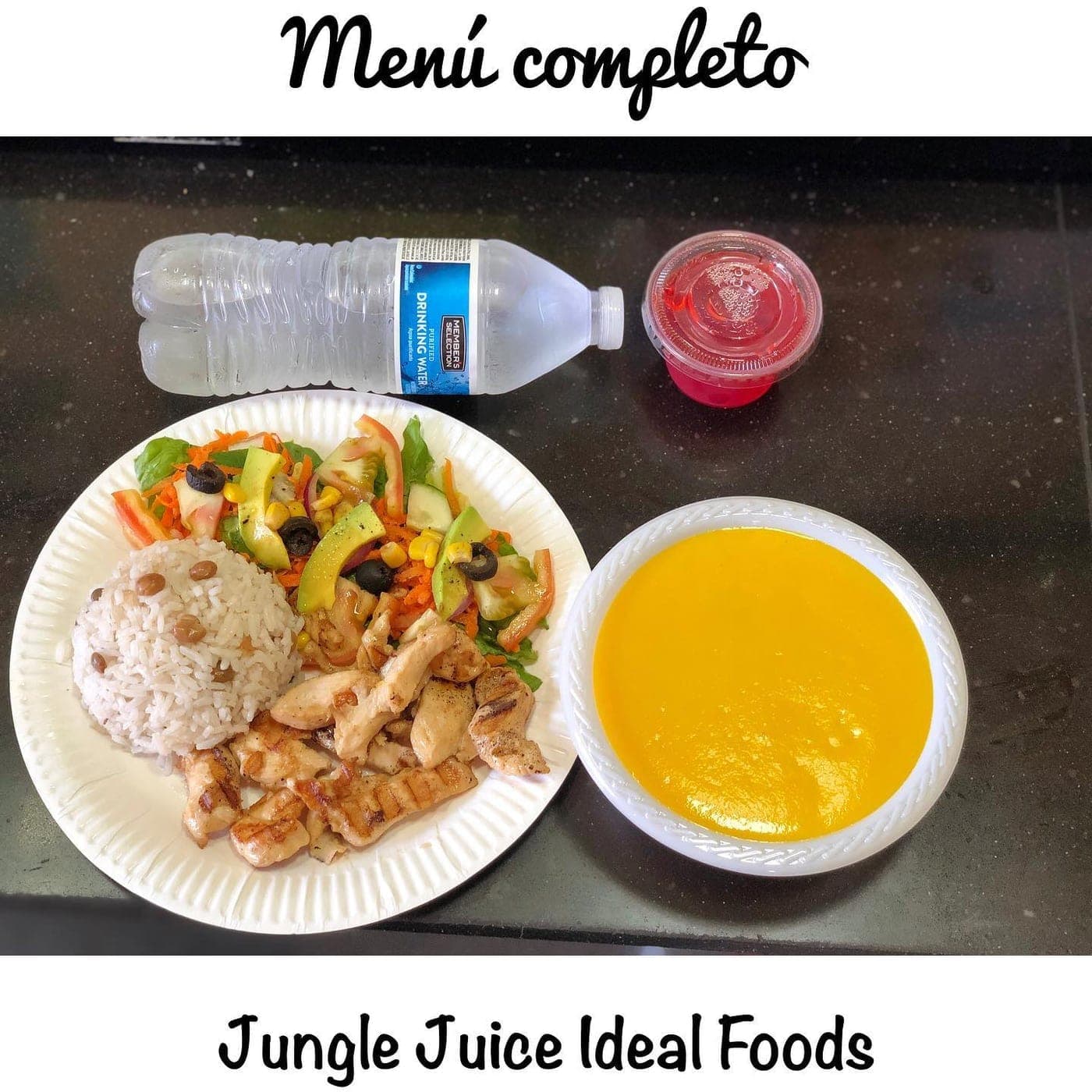 Grilled chicken lunch plate at Jungle Juice, Ciudad del Saber, Clayton, Panama City