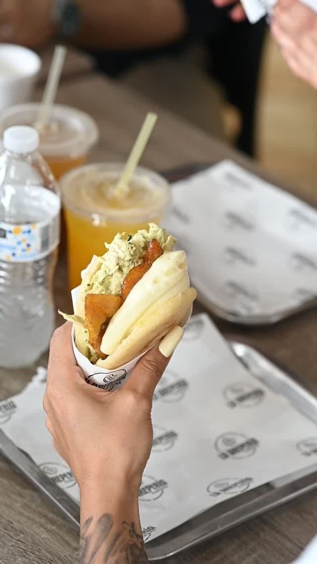 Stuffed arepa at La Areperia Panama, Panama City