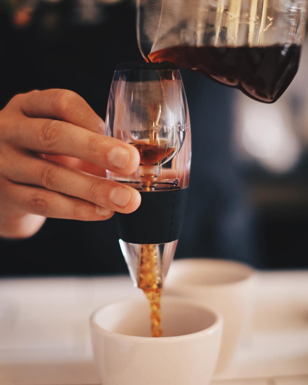 Pour-over coffee at Leto Coffee Brew Bar, Costa del Este, Panama City