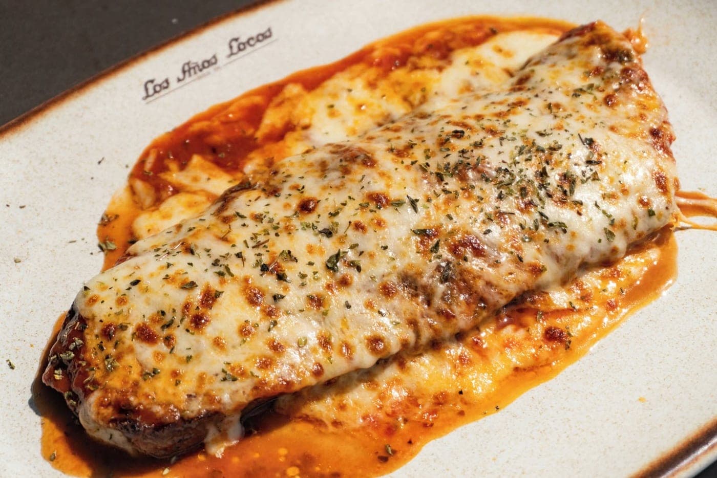Milanesa napolitana at Los Anos Locos, Costa del Este, Panama City