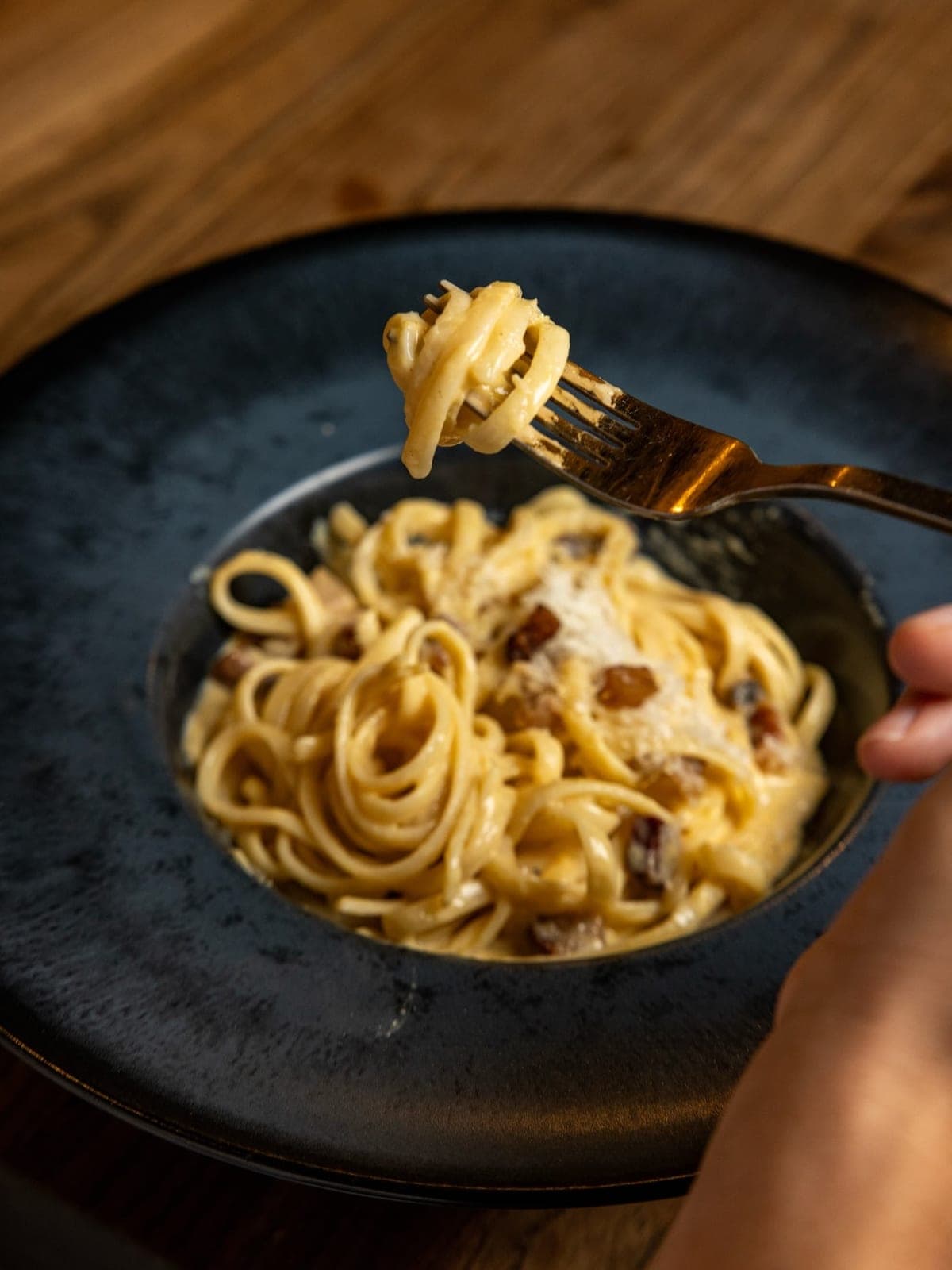 Pasta carbonara en Madre Cucina Italiana, Costa del Este, Ciudad de Panama
