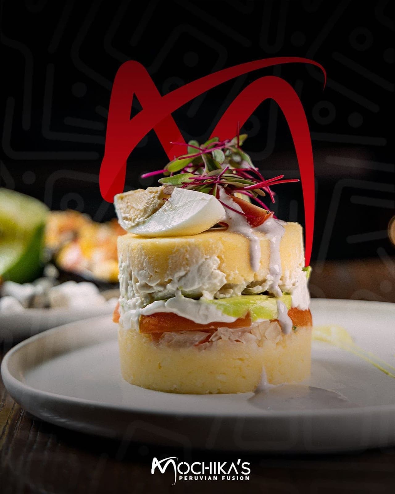 Causa limena at Mochikas Peruvian Fusion, Costa del Este, Panama City