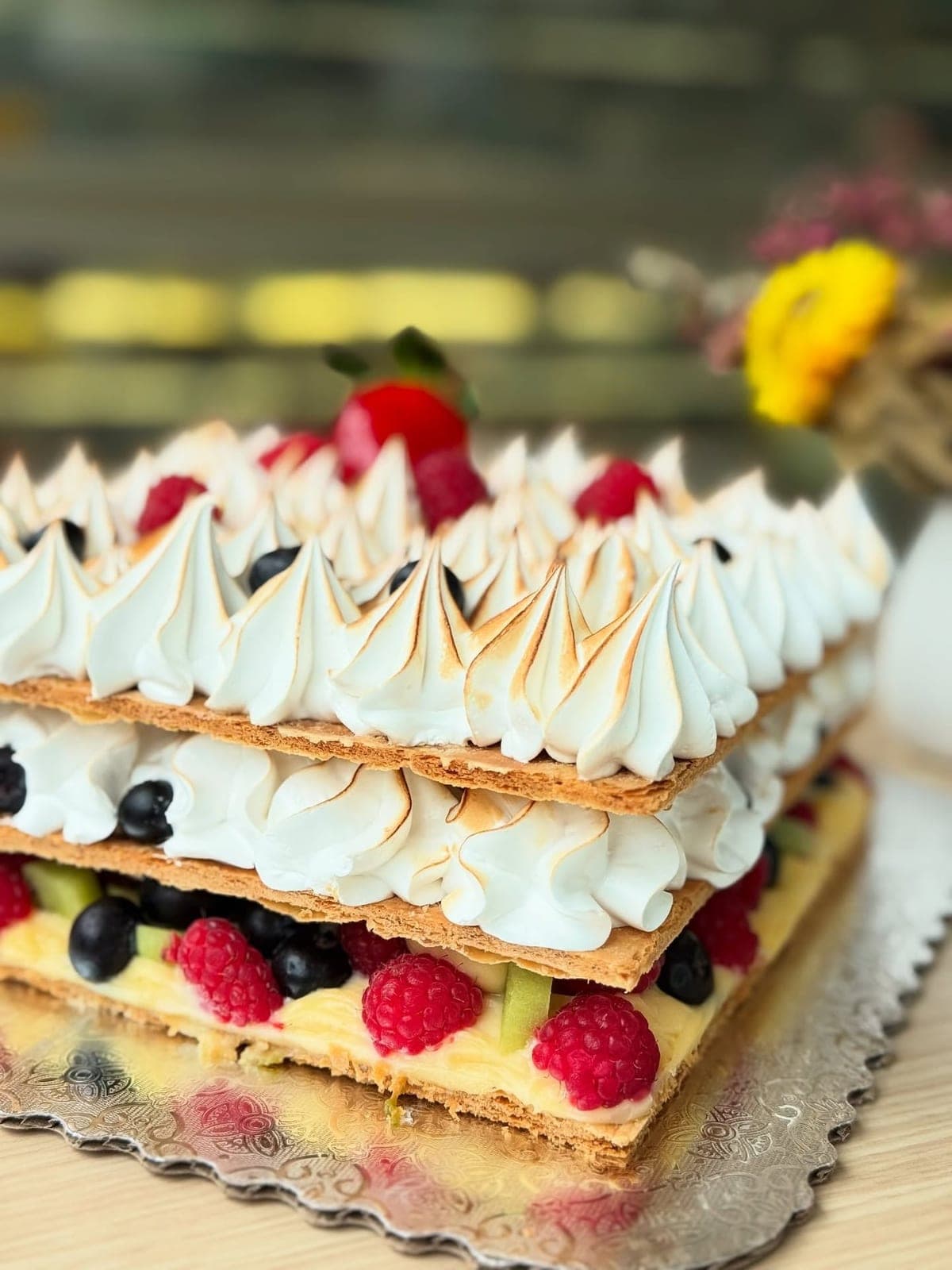 Milhojas de frutas en Pastelería Venecia, San Francisco, Ciudad de Panamá