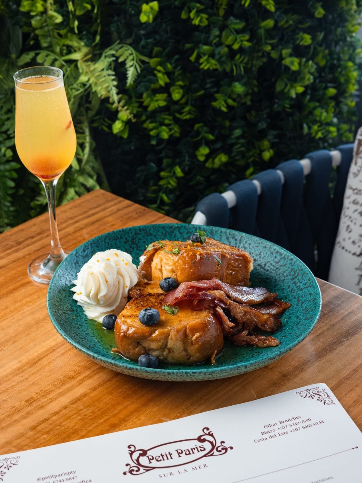 French toast brunch at Petit Paris, Costa del Este, Panama City
