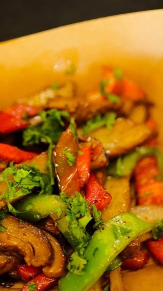 Wok-fried dish at Red Pocket, Clayton, Panama City