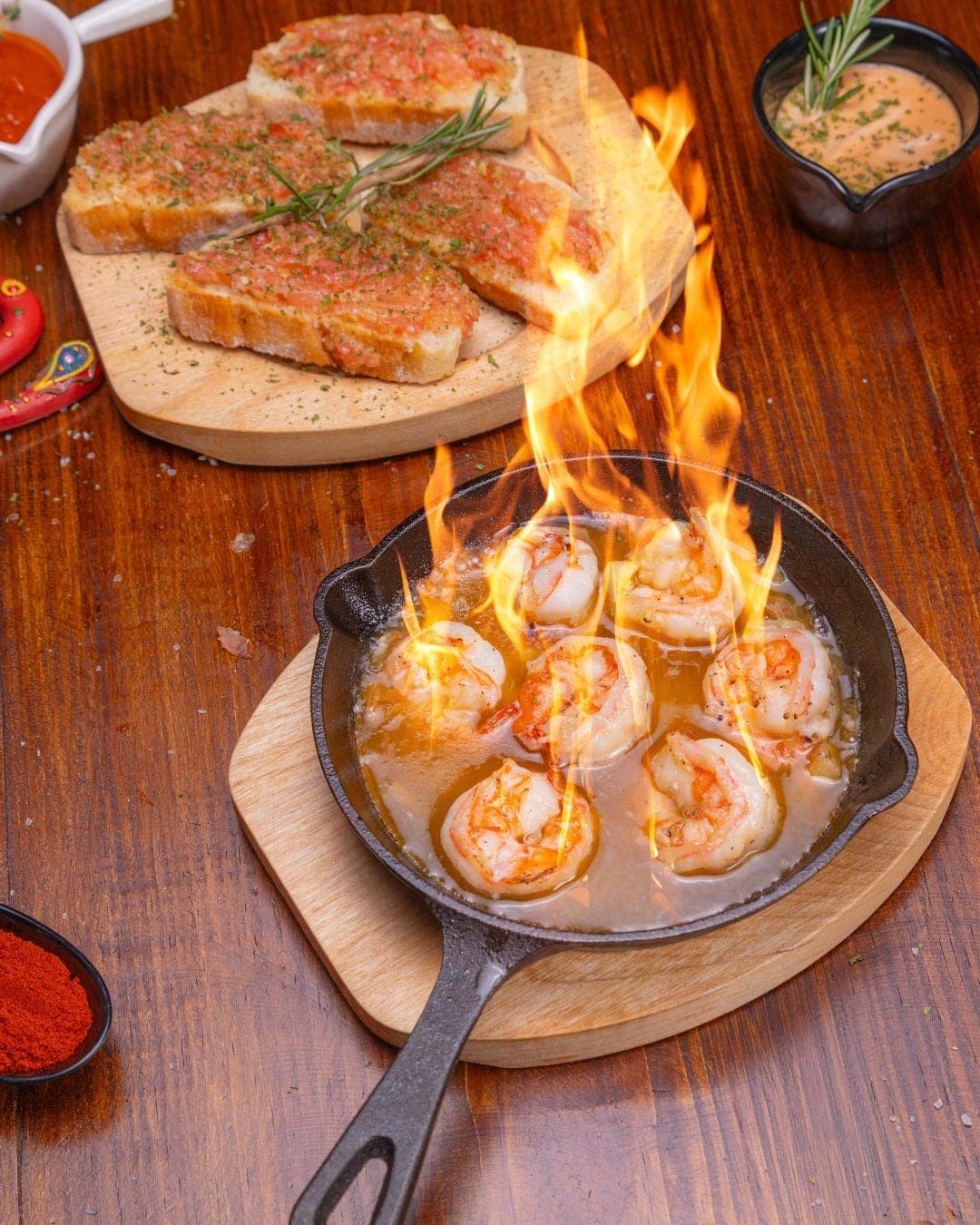 Gambas al ajillo at Restaurante Almeria, San Francisco, Panama City