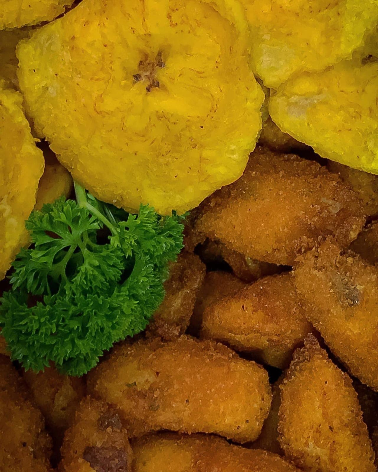 Fried corvina with patacones at Restaurante Benidorm, Calidonia, Panama City