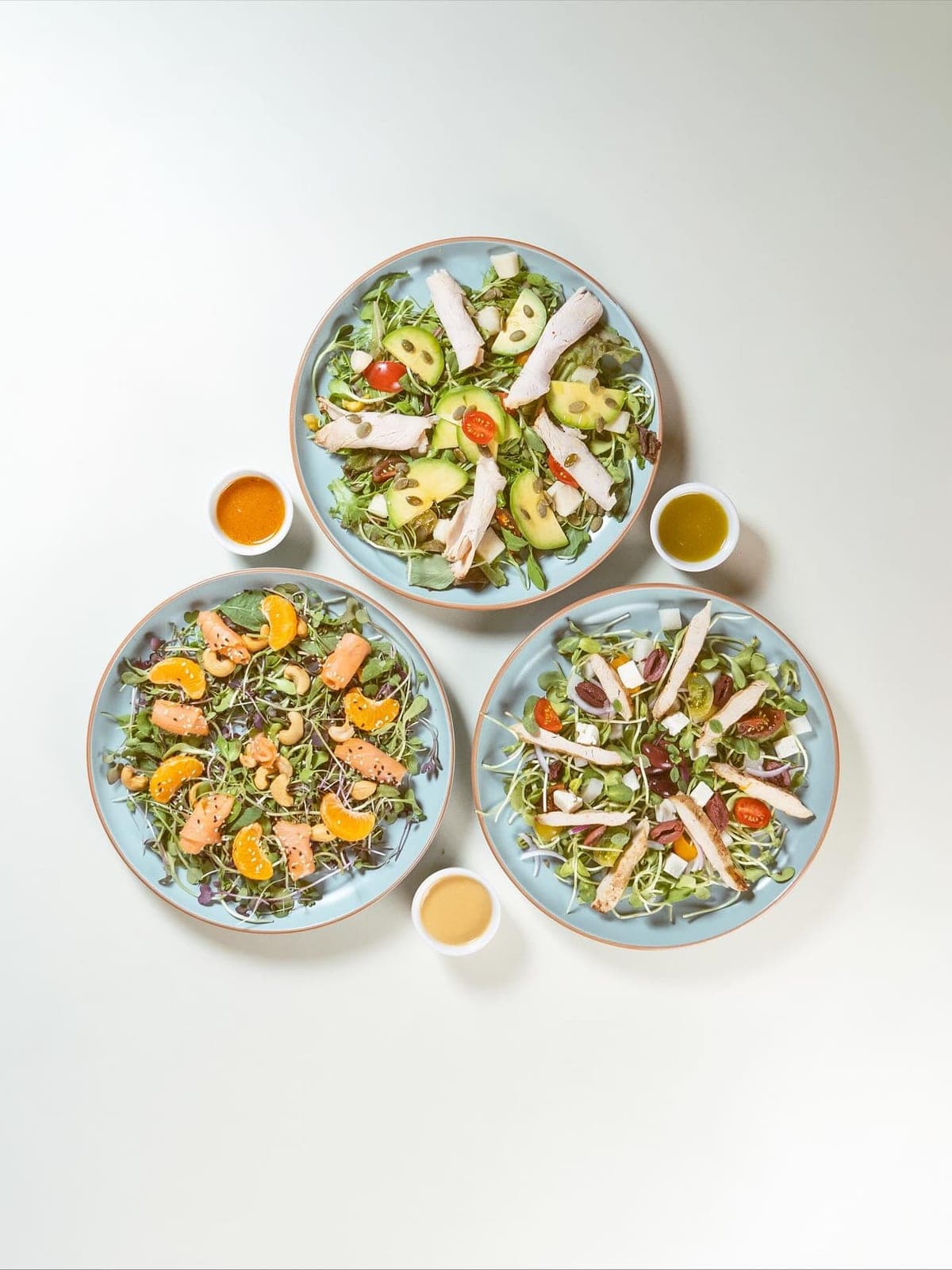Salad bowls at Te Cafe Panama, Bella Vista, Panama City