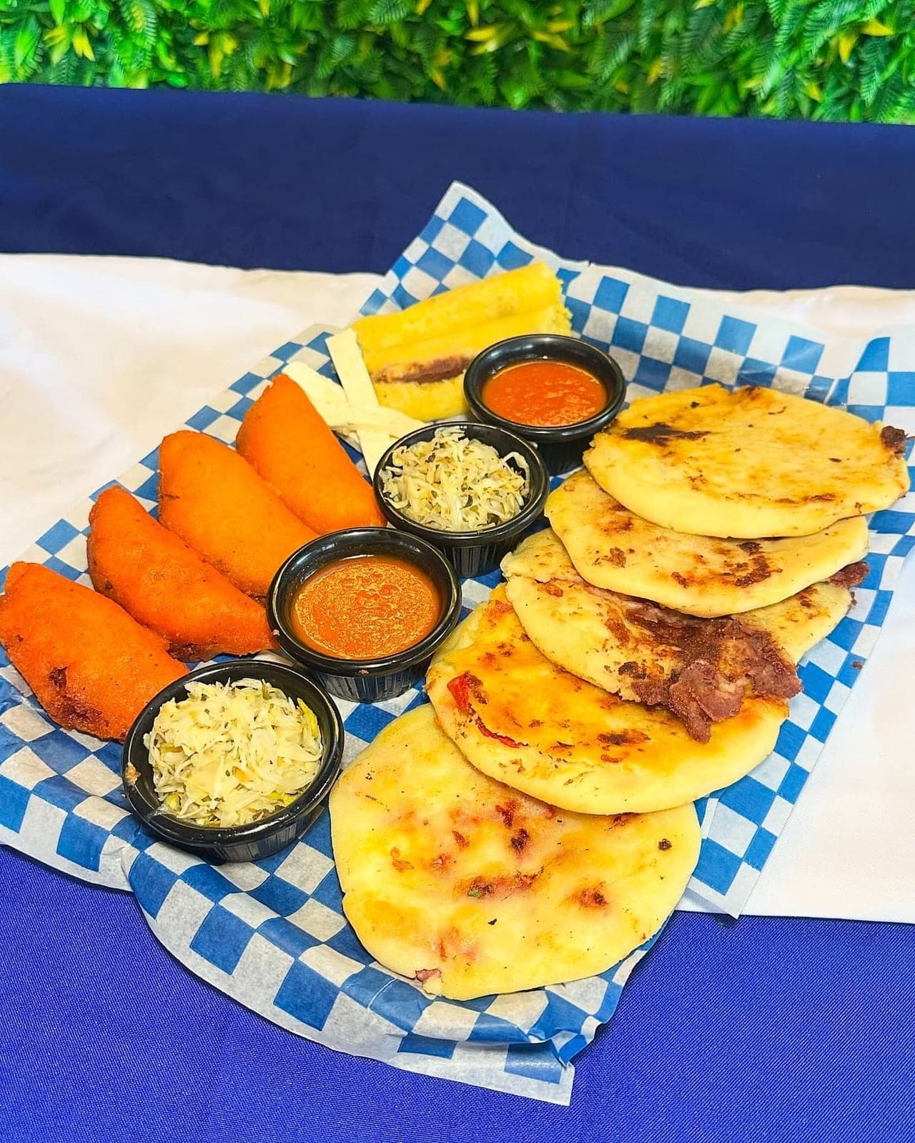 Pupusa platter at Torogozas Food, Food Garden, El Cangrejo, Panama City
