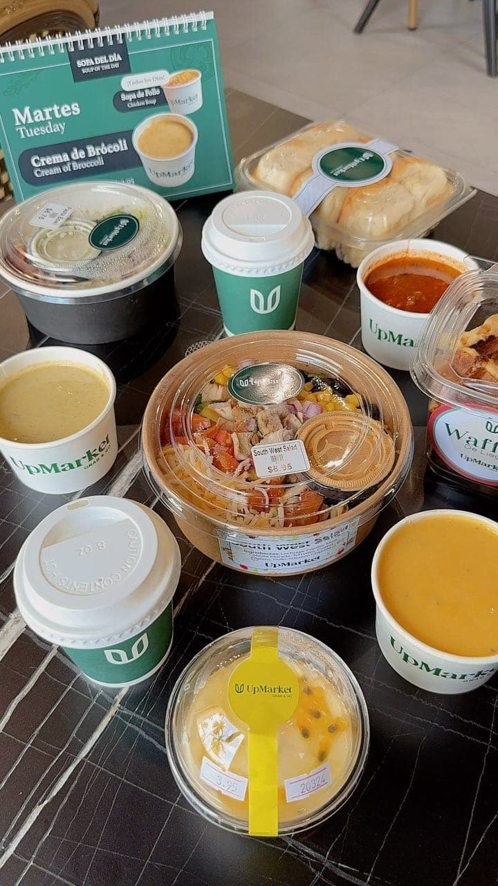Sopas, ensalada y cafe para llevar en Up Market, Ciudad del Saber, Ciudad de Panamá